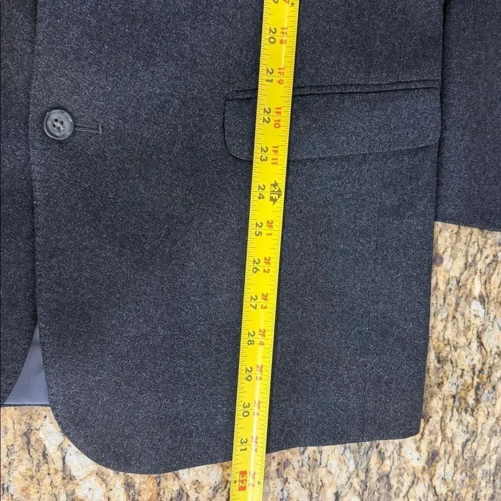 Gladstone London Pure New Wool Blazer Gray 2-Button Jacket Size M